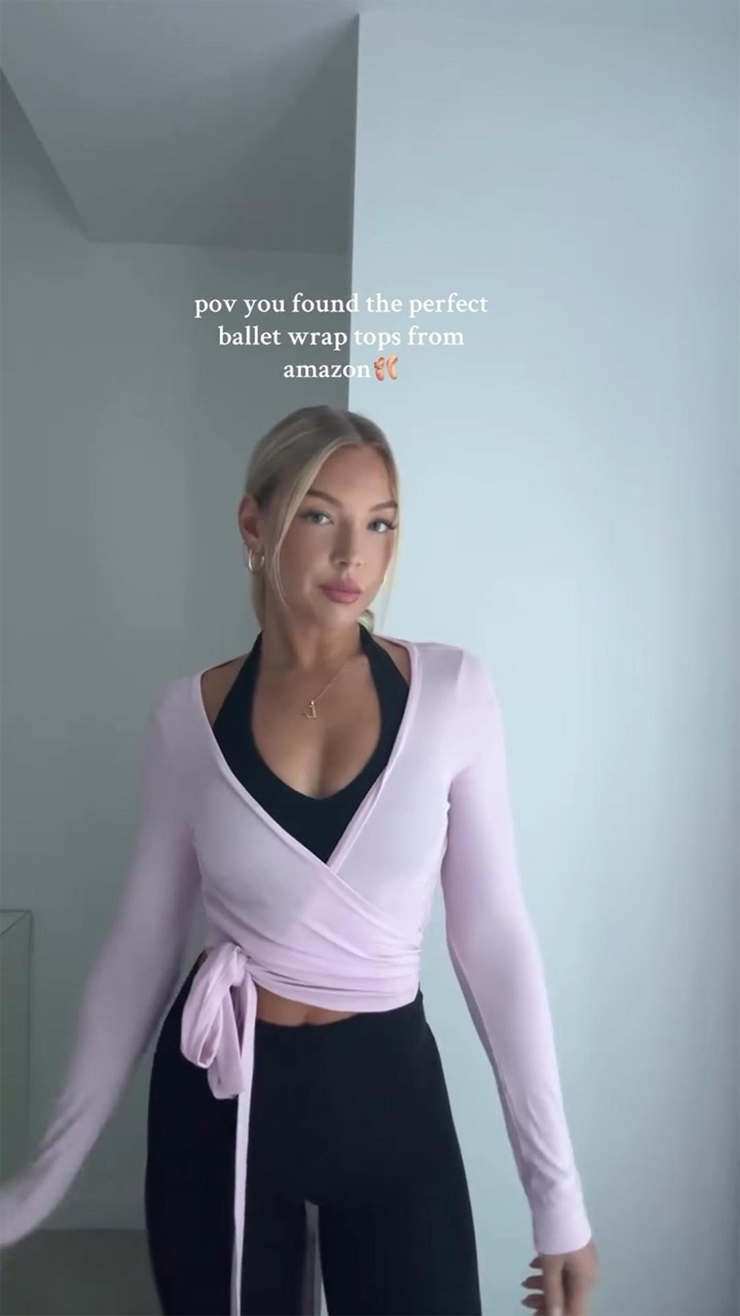 トップス yilon ANGE BALLERINA TOPS トップス yilon ANGE BALLERINA TOPS CORE SOPHIA BALLET WRAP TOP